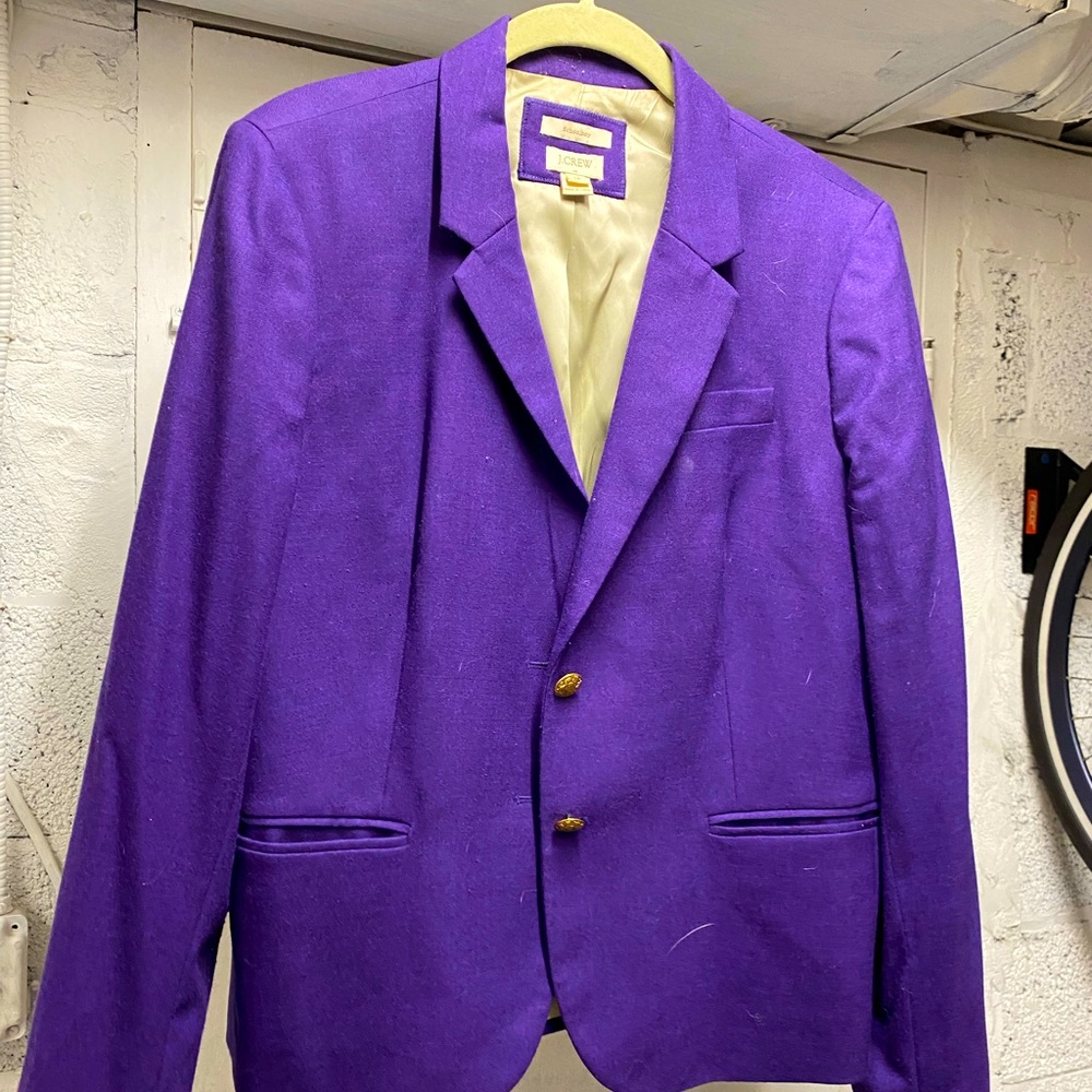 Purple J. Crew schoolboy blazer (women’s)